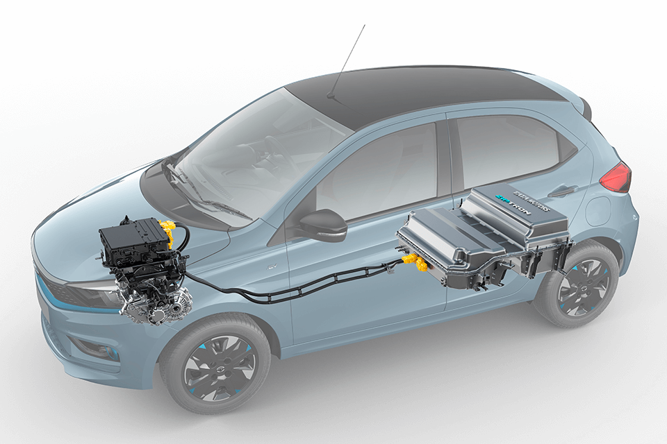 TATA Tiago Ev Battery and engine view